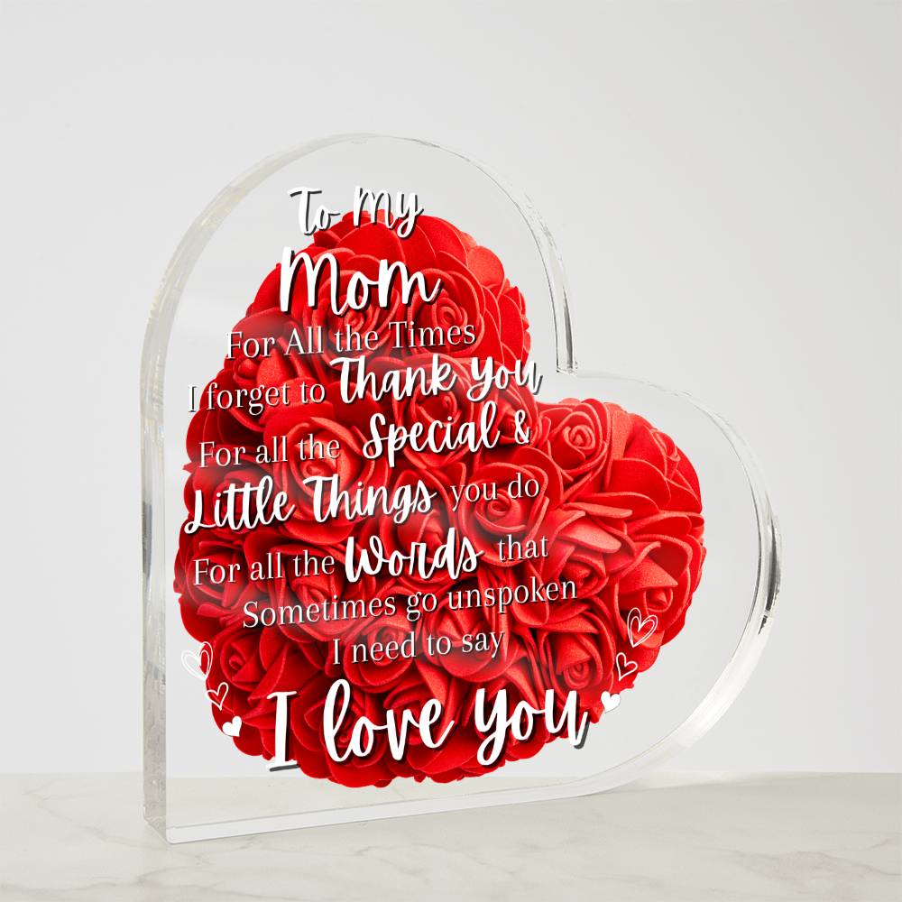 I Love You Mom Red Heart