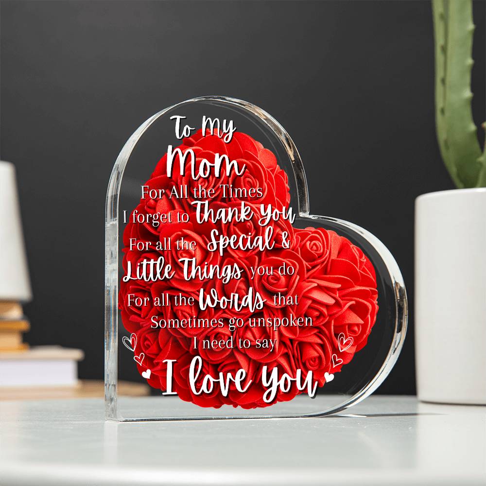 I Love You Mom Red Heart