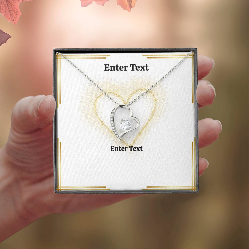 Forever Love Necklace with On Demand Custom Message Card