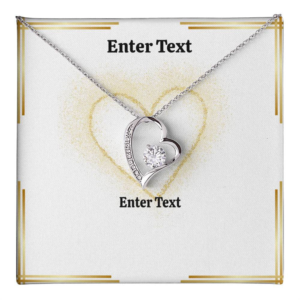 Forever Love Necklace with On Demand Custom Message Card