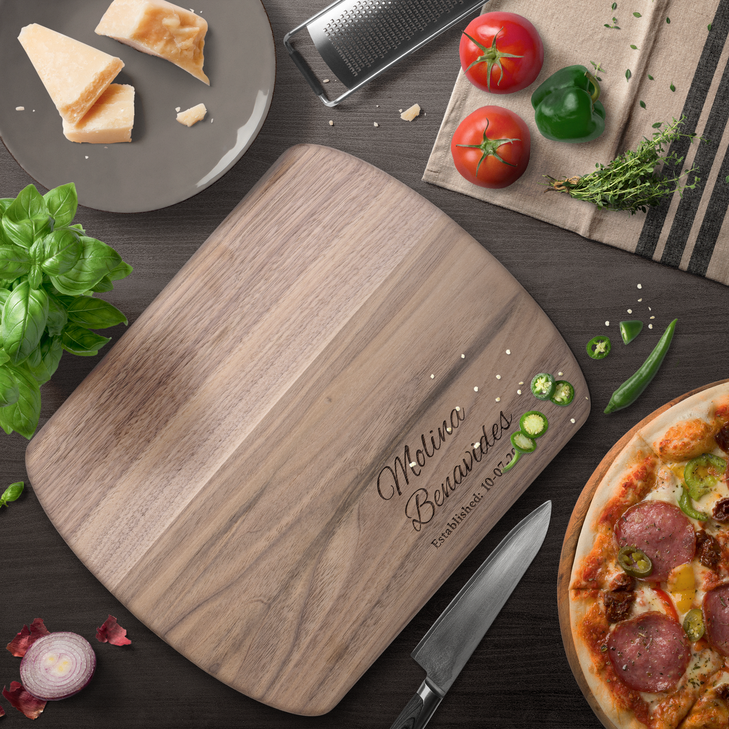 Hardwood Oval Cutting Board