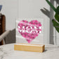 I Love You Mom Illuminated Acrylic Base