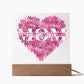 I Love You Mom Illuminated Acrylic Base