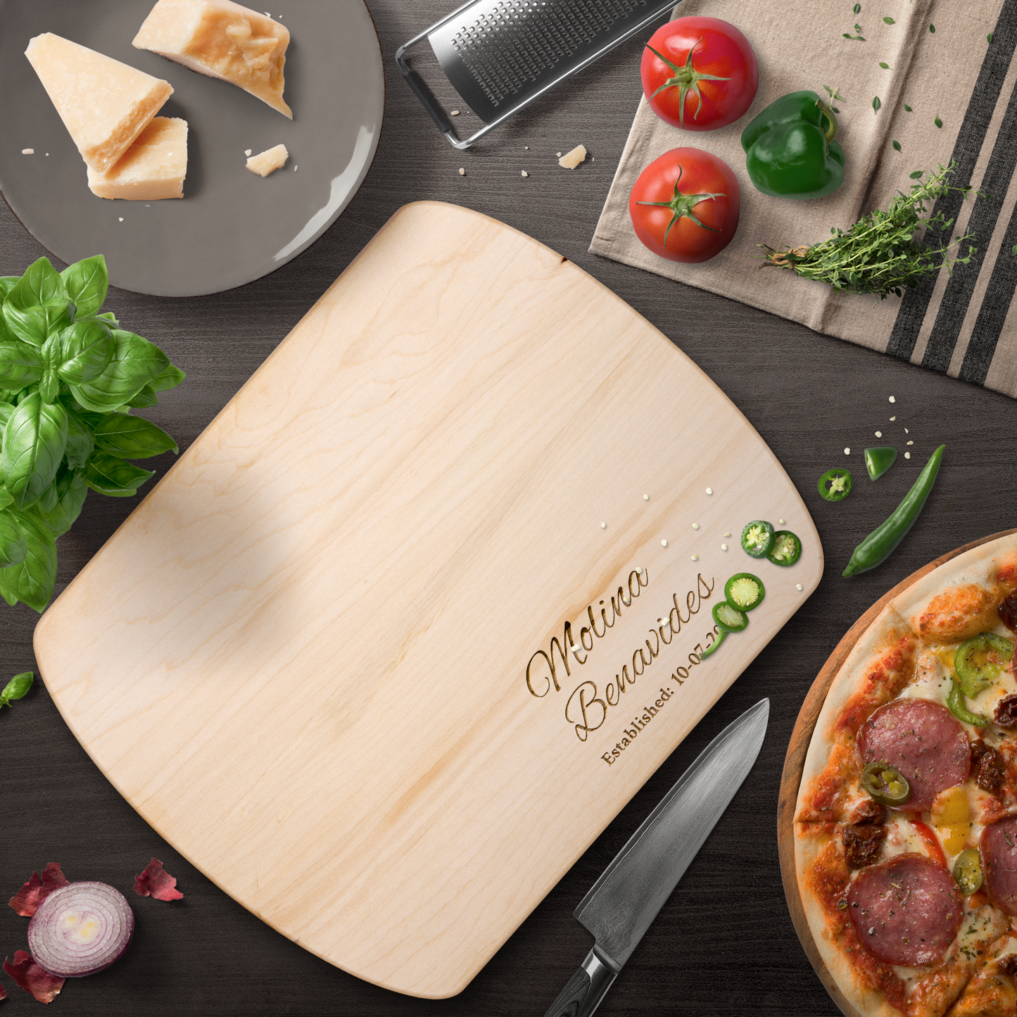 Hardwood Oval Cutting Board